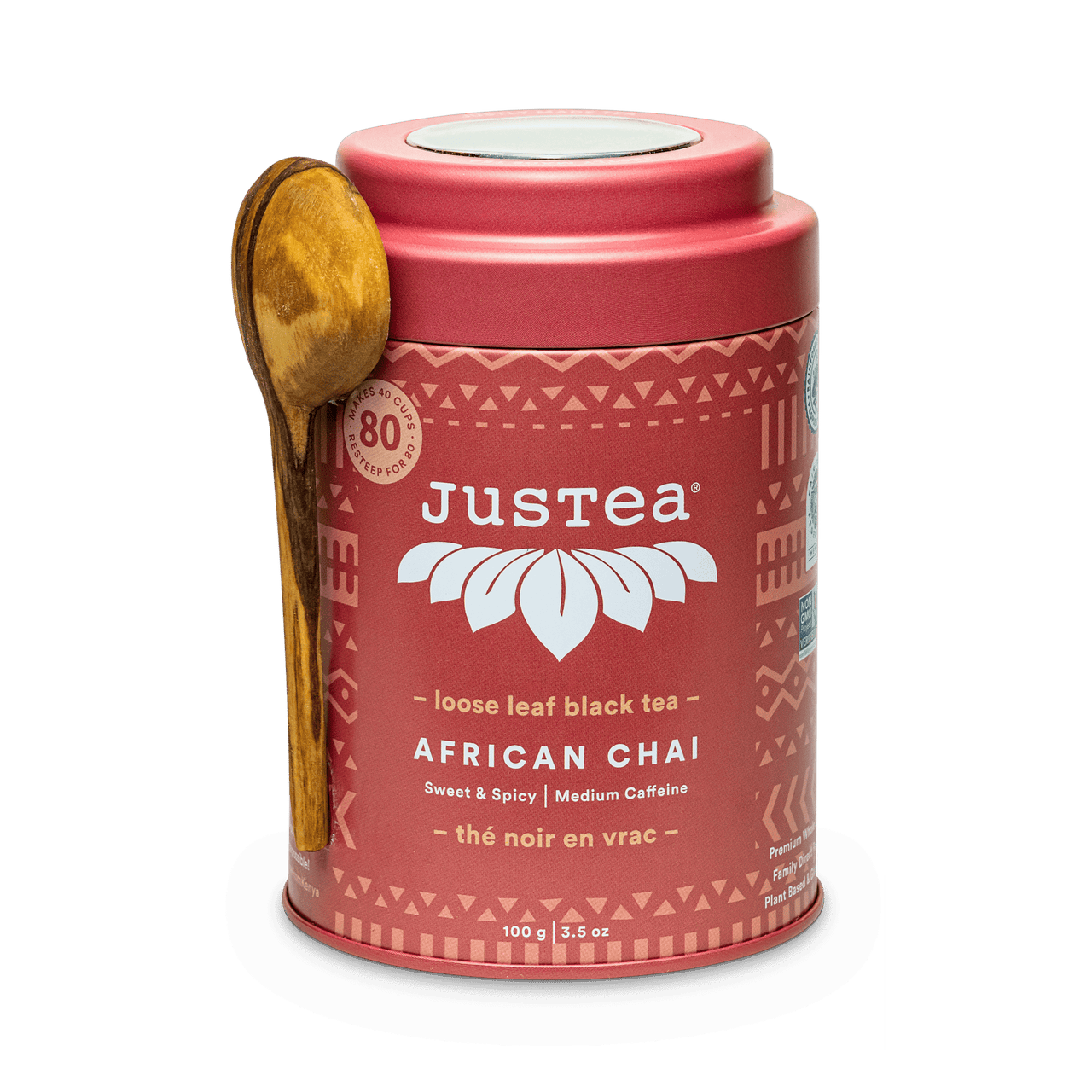 JusTea: African Chai - Dose & Löffel - schwarzer Tee