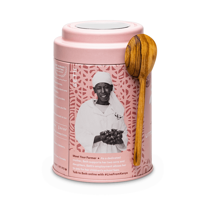 JusTea: Little Berry Hibiscus - Dose & Löffel - Kräutertee