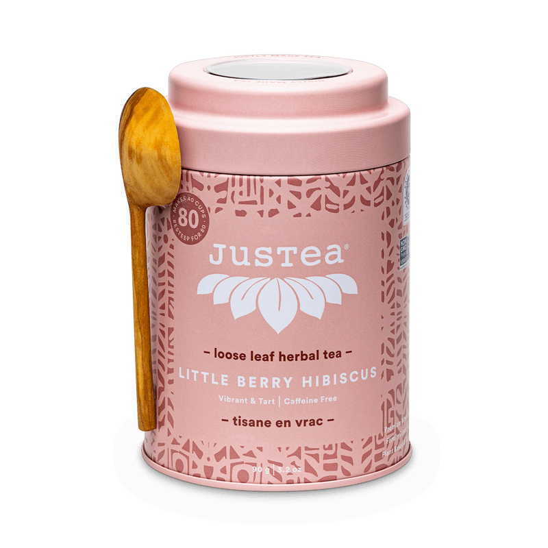 JusTea: Little Berry Hibiscus - Dose & Löffel - Kräutertee