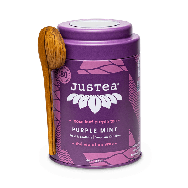 JusTea Purple Mint - Dose & Löffel - Lila Tee