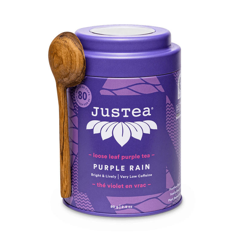 JusTea: Purple Rain - Dose & Löffel - lila Tee