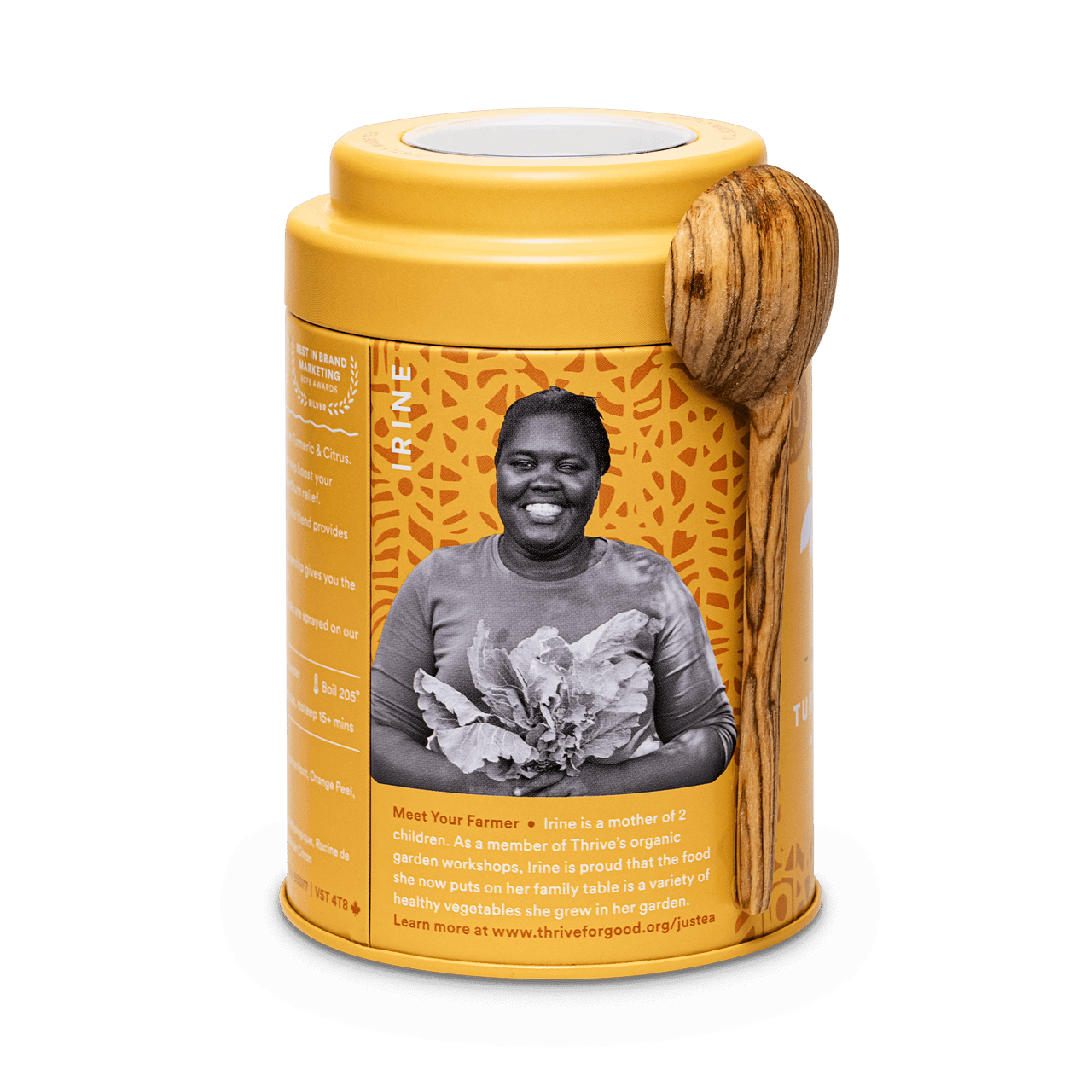 JusTea Kurkuma-Ingwer - Dose & Löffel - Kräutertee